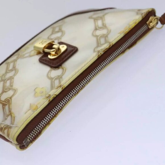 LOUIS VUITTON Monogram Charm Pochette Plat Coin Purse Brown - Picture 6 of 16